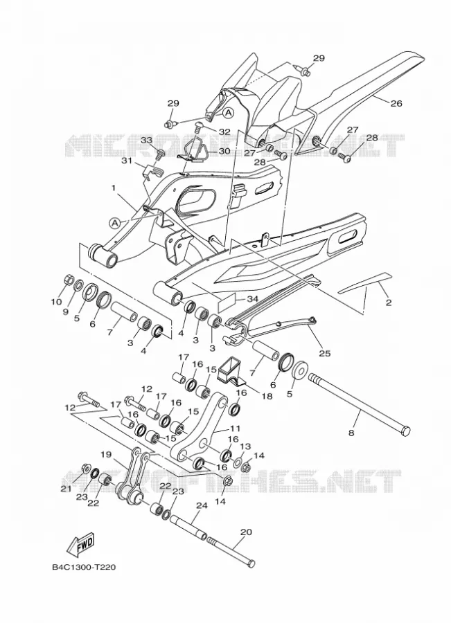 SWINGARM Yamaha MOTO 700 2018 MT  MTN690-A