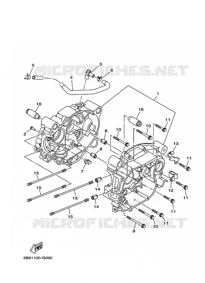 CRANKCASE Yamaha MOTO 110 2018 TTR  TT-R110E
