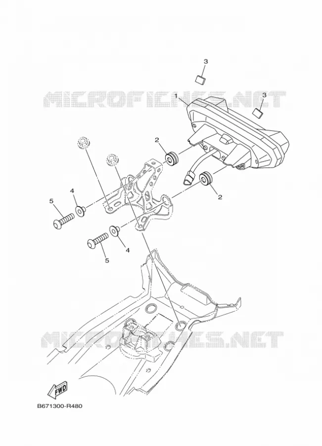 TAIL LIGHT Yamaha MOTO 1000 2018 MT  MTN1000
