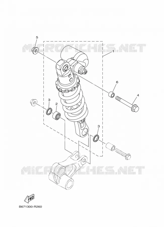 REAR SHOCK ABSORBER Yamaha MOTO 1000 2018 MT  MTN1000