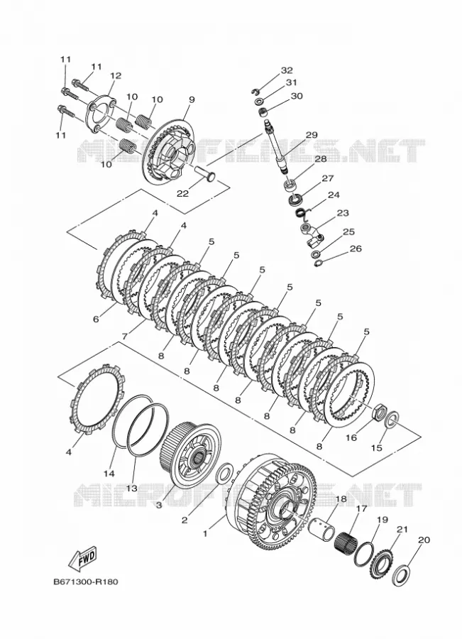 STARTER CLUTCH Yamaha MOTO 1000 2018 MT  MTN1000