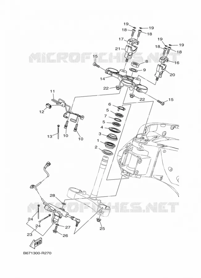 STEERING Yamaha MOTO 1000 2018 MT  MTN1000