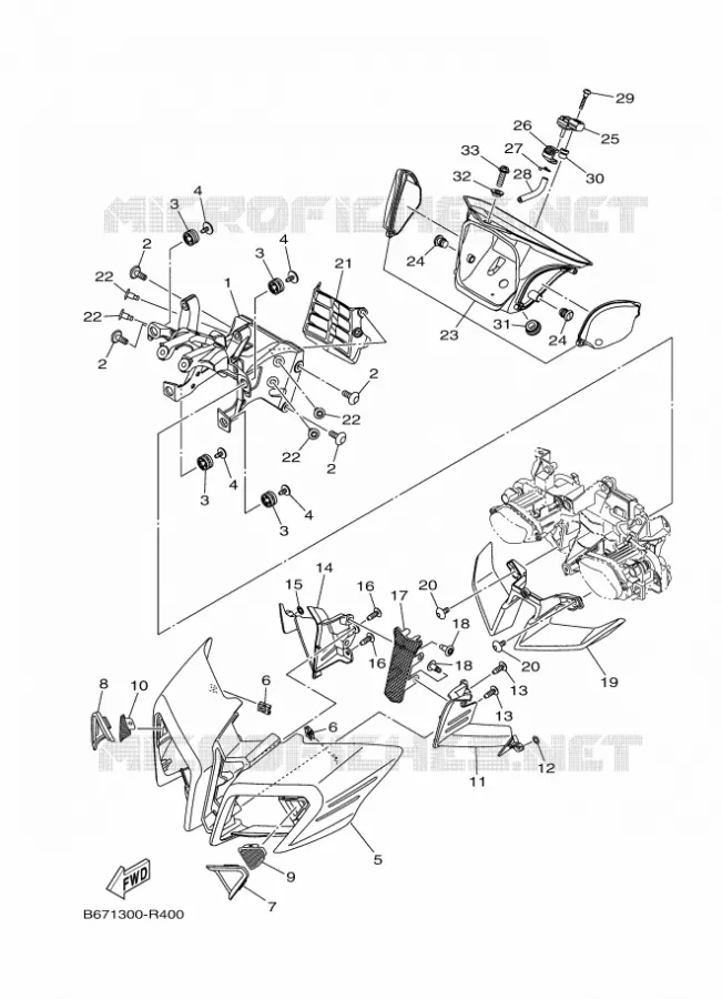 COWLING 1 Yamaha MOTO 1000 2018 MT  MTN1000