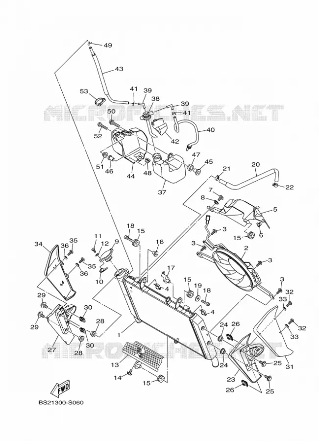 RADIATOR / HOSES Yamaha MOTO 900 2018 MT  MTN850D