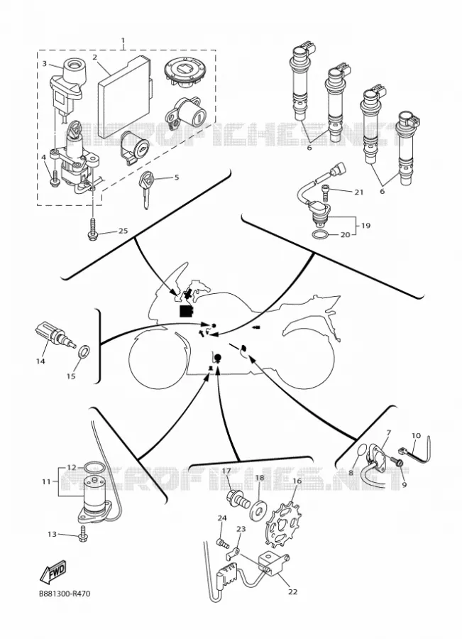 ELECTRICAL 1 Yamaha MOTO 1300 2018 FJR  FJR1300-A