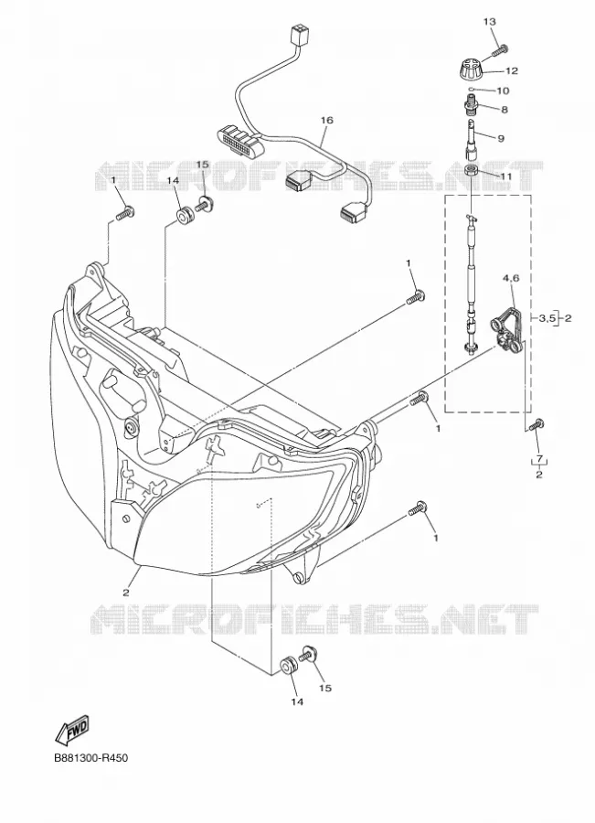 HEADLIGHT Yamaha MOTO 1300 2018 FJR  FJR1300-A
