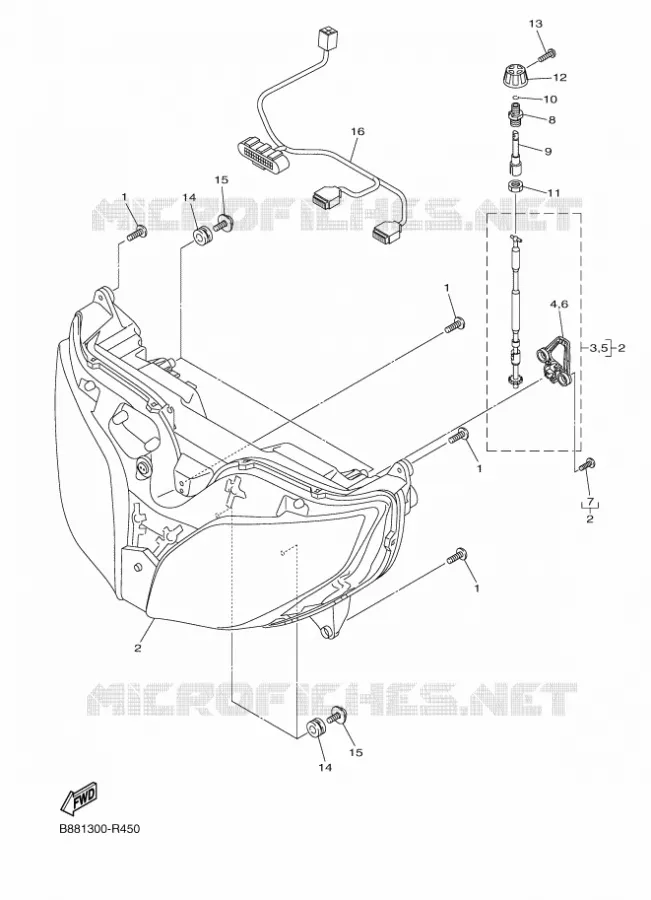 HEADLIGHT Yamaha MOTO 1300 2018 FJR  FJR1300-A