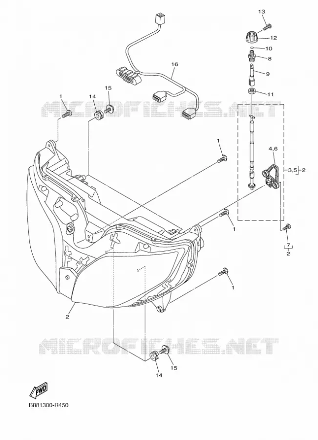 HEADLIGHT Yamaha MOTO 1300 2018 FJR  FJR1300-A