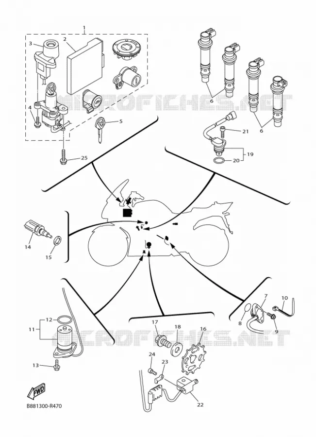ELECTRICAL 1 Yamaha MOTO 1300 2018 FJR  FJR1300-A