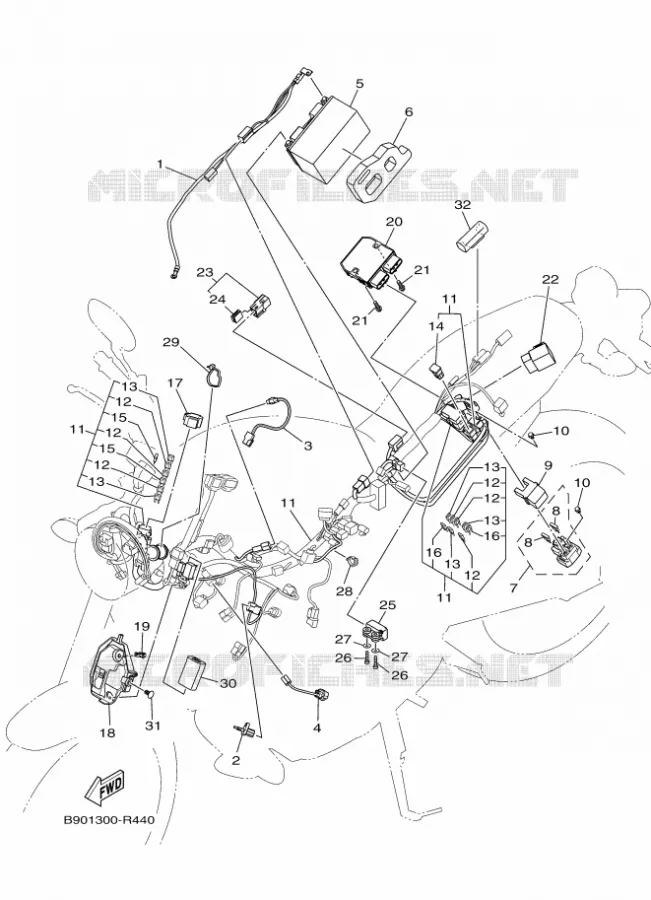 ELECTRICAL 1 Yamaha MOTO 900 2018 XSR  MTM850