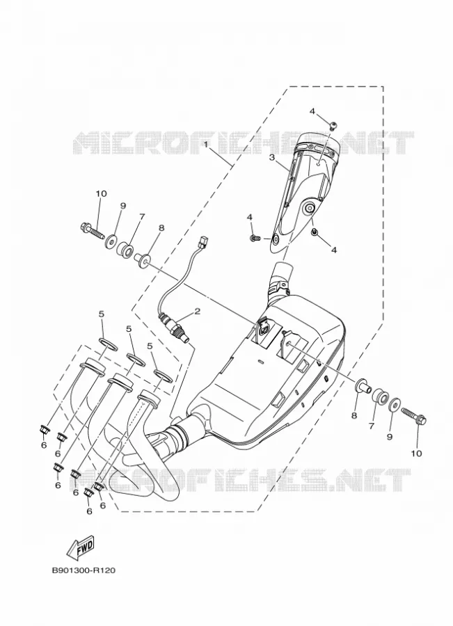 EXHAUST Yamaha MOTO 900 2018 XSR  MTM850