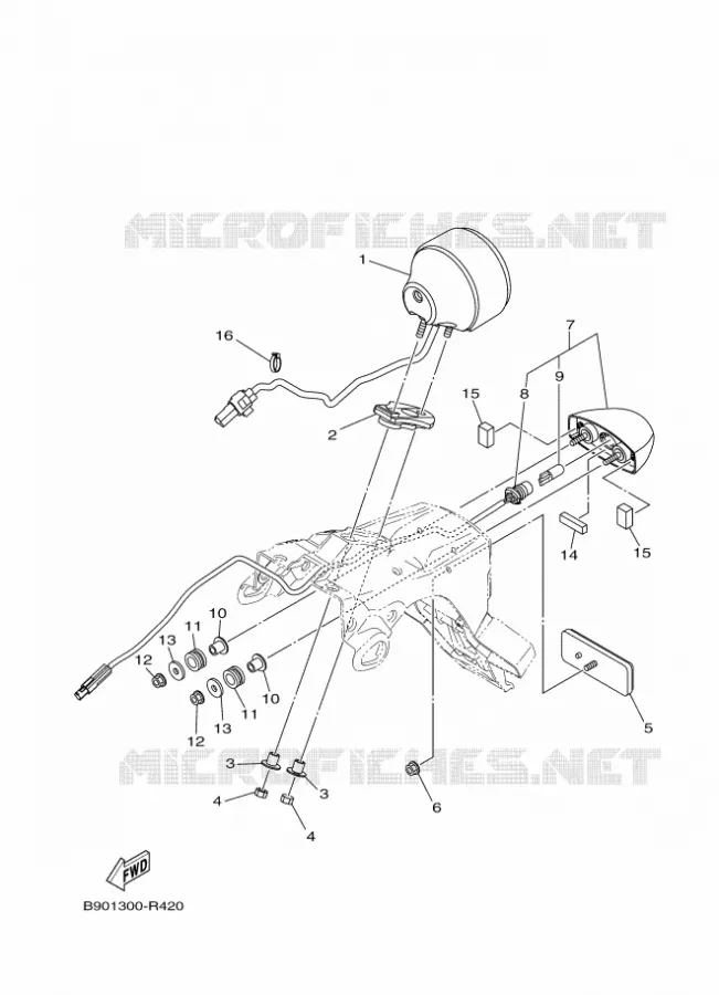 TAIL LIGHT Yamaha MOTO 900 2018 XSR  MTM850