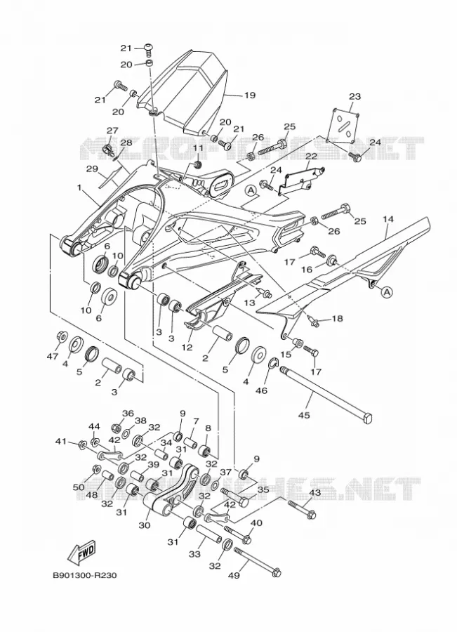 SWINGARM Yamaha MOTO 900 2018 XSR  MTM850
