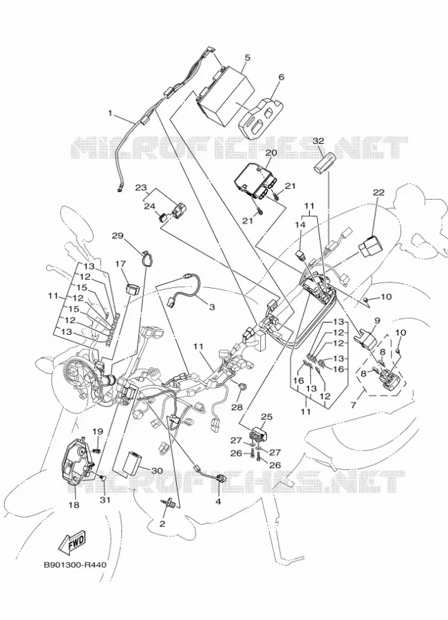 ELECTRICAL 1 Yamaha MOTO 900 2018 XSR  MTM850