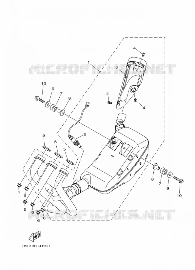 EXHAUST Yamaha MOTO 900 2018 XSR  MTM850