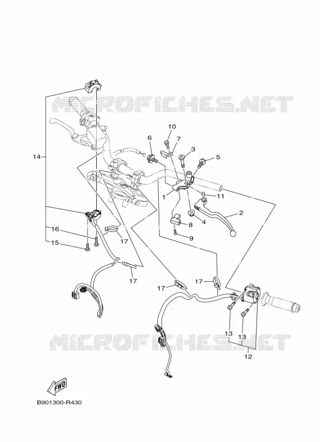 SWITCH / LEVER Yamaha MOTO 900 2018 XSR  MTM850