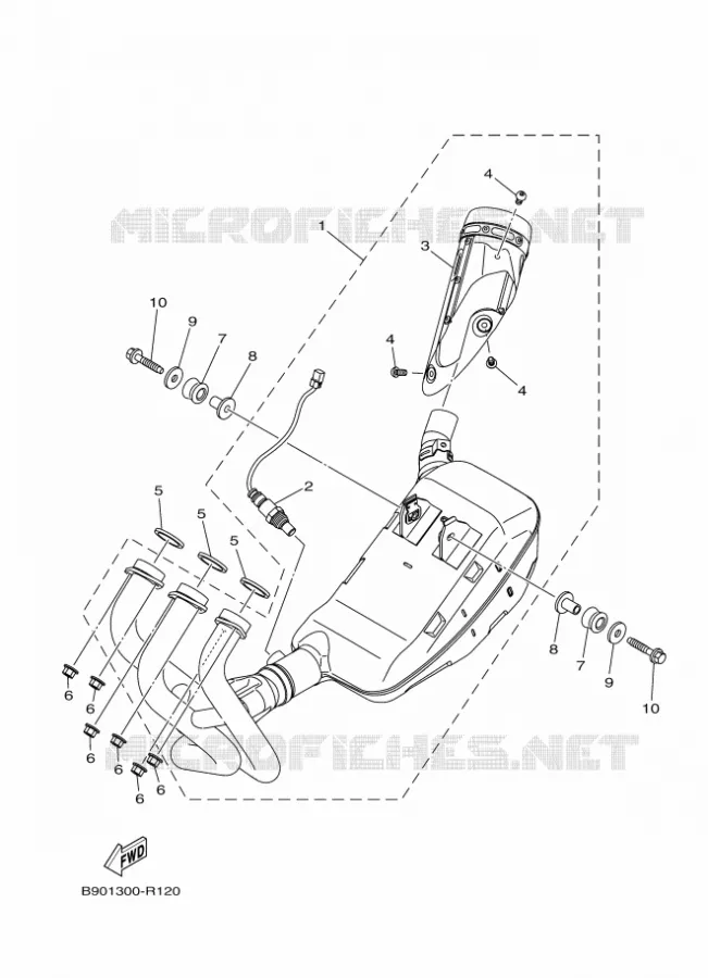 EXHAUST Yamaha MOTO 900 2018 XSR  MTM850