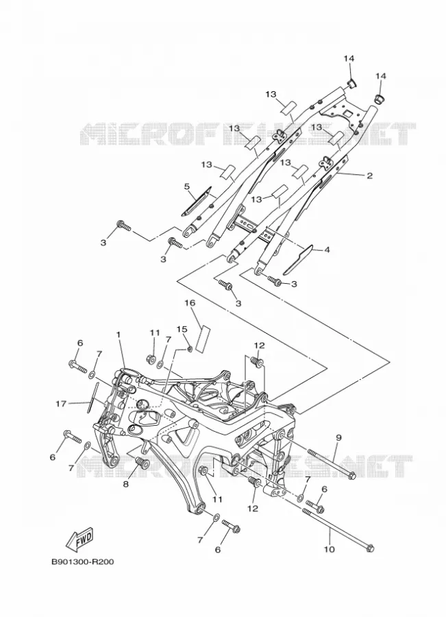 FRAME Yamaha MOTO 900 2018 XSR  MTM850