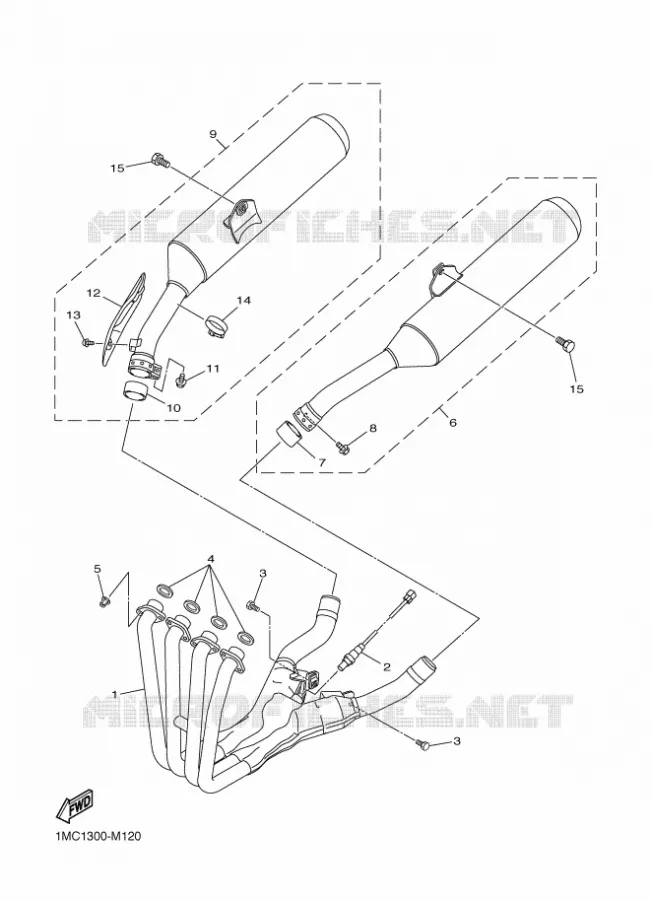 EXHAUST Yamaha MOTO 1300 2018 FJR AS  FJR1300-AS