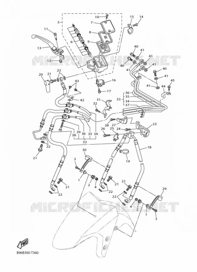 FRONT MASTER CYLINDER Yamaha MOTO 1300 2018 FJR AS  FJR1300-AS