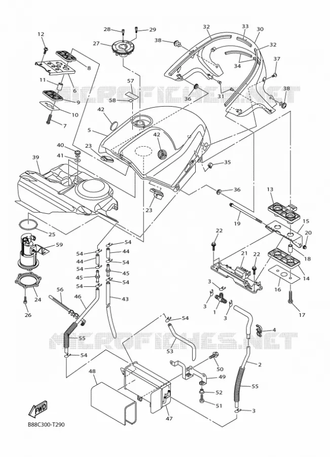 FUEL TANK Yamaha MOTO 1300 2018 FJR AS  FJR1300-AS