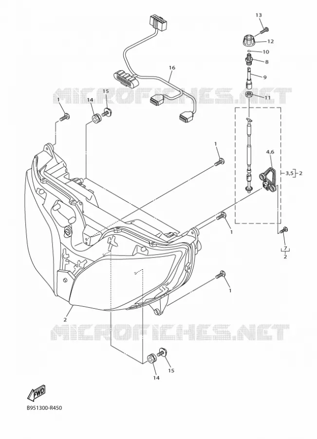 HEADLIGHT Yamaha MOTO 1300 2018 FJR AE  FJR1300-AE