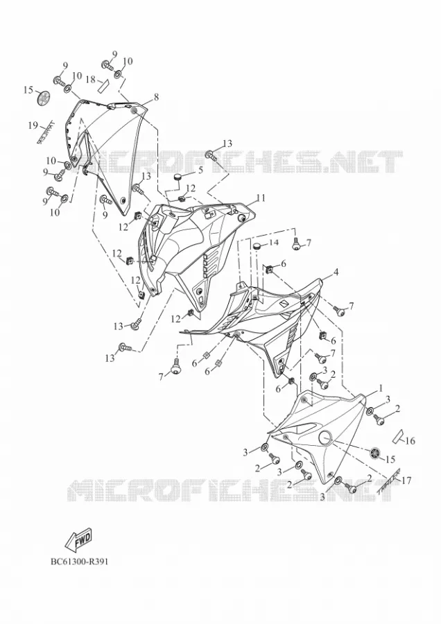 COWLING 2 Yamaha MOTO 700 2018 TRACER  MTT690-A