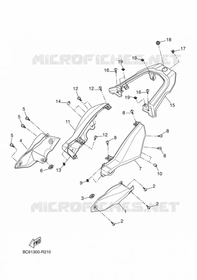 SIDE COVER Yamaha MOTO 700 2018 TRACER  MTT690-A