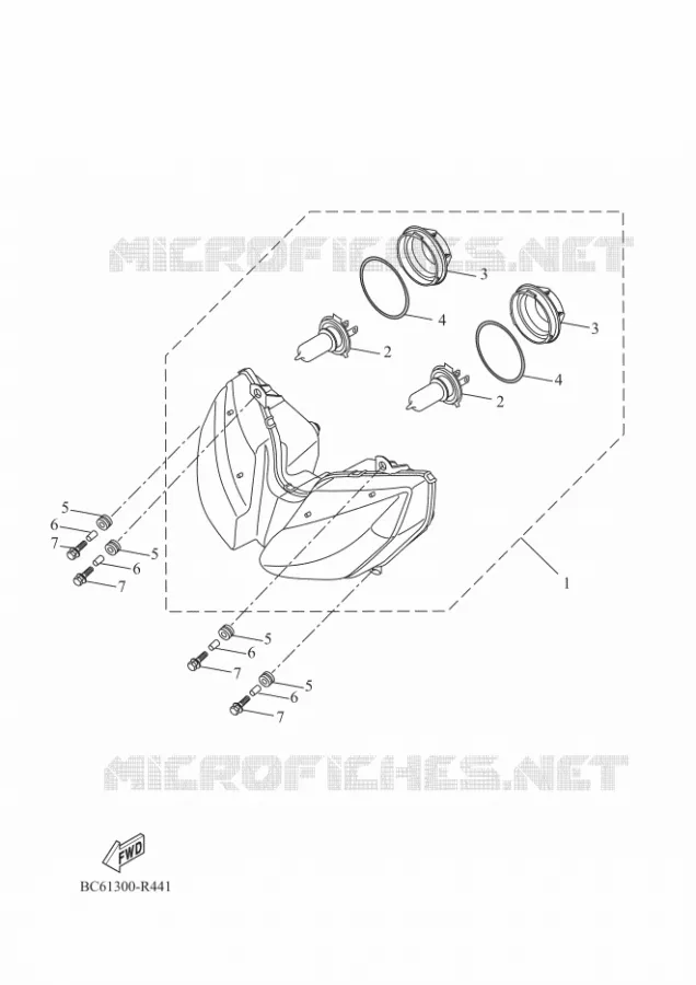 HEADLIGHT Yamaha MOTO 700 2018 TRACER  MTT690-A