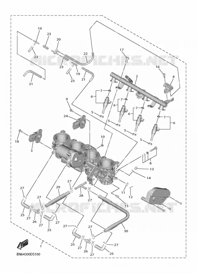 INTAKE 2 Yamaha MOTO 600 2018 R6  YZF600