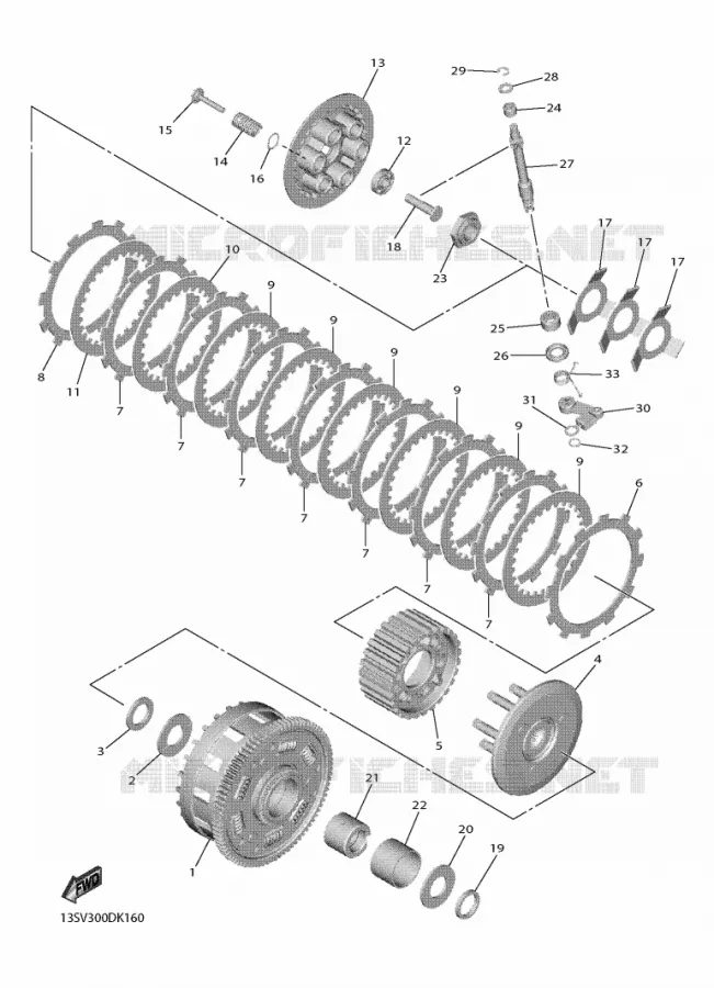STARTER CLUTCH Yamaha MOTO 600 2018 R6  YZF600