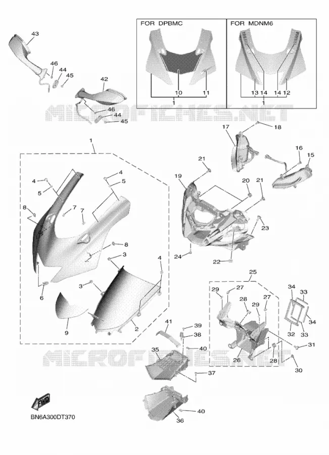 COWLING 1 Yamaha MOTO 600 2018 R6  YZF600