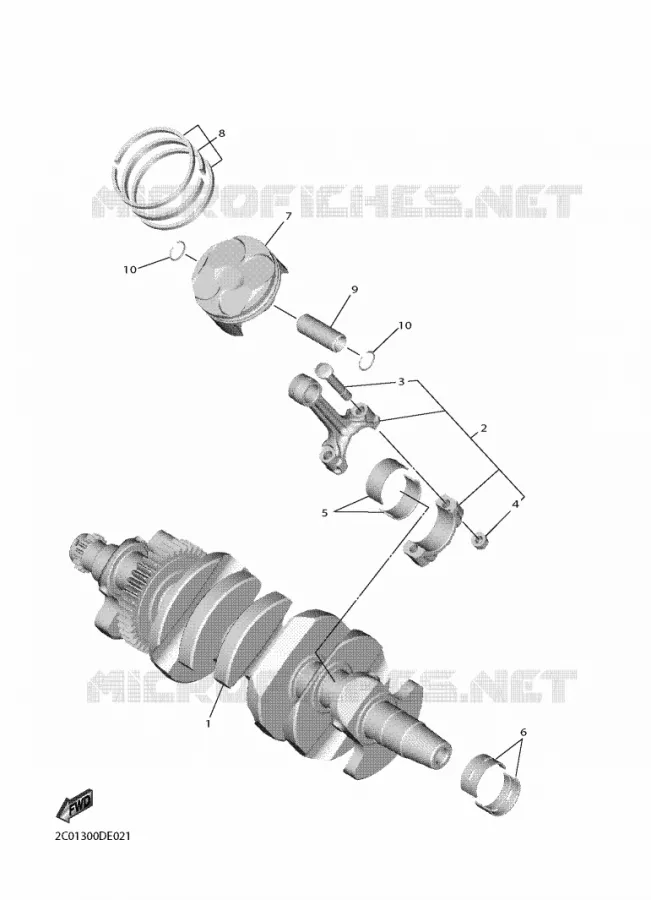 CRANKSHAFT / PISTON Yamaha MOTO 600 2018 R6  YZF600