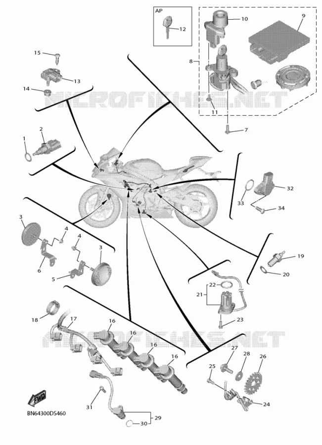 ELECTRICAL 1 Yamaha MOTO 600 2018 R6  YZF600