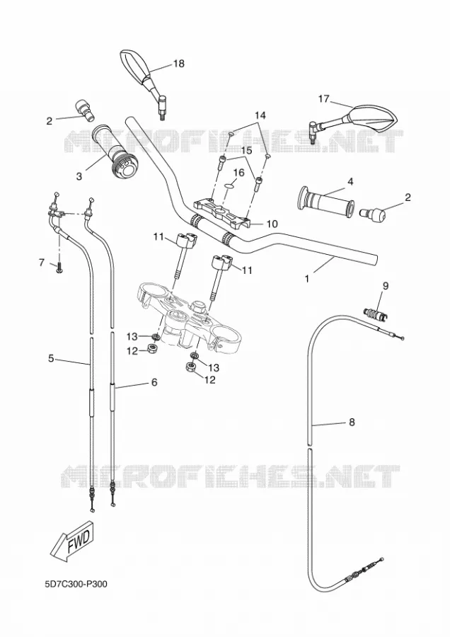 GUIDAO E CABOS Yamaha MOTO 125 2018 MT  MT125-A