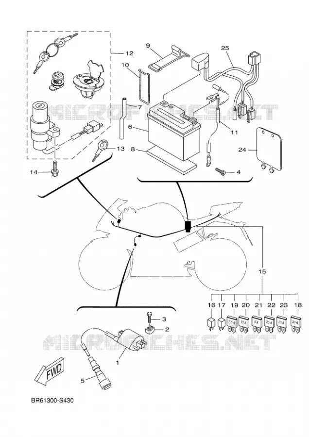 ELECTRICAL 1 Yamaha MOTO 125 2018 R125  YZF-R125A