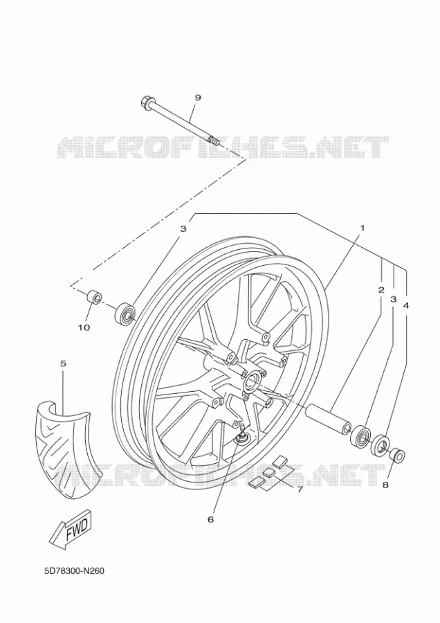 FRONT WHEEL Yamaha MOTO 125 2018 R125  YZF-R125A