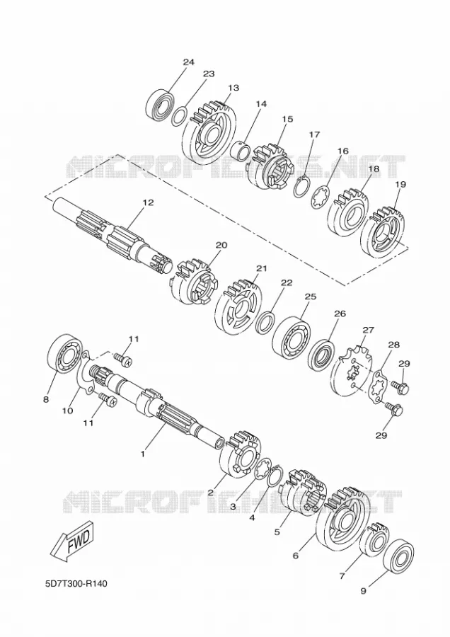 TRANSMISSION Yamaha MOTO 125 2018 R125  YZF-R125A