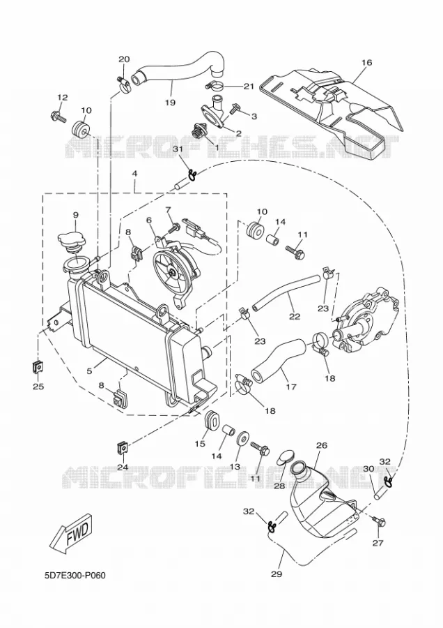 RADIATOR / HOSES Yamaha MOTO 125 2018 R125  YZF-R125A