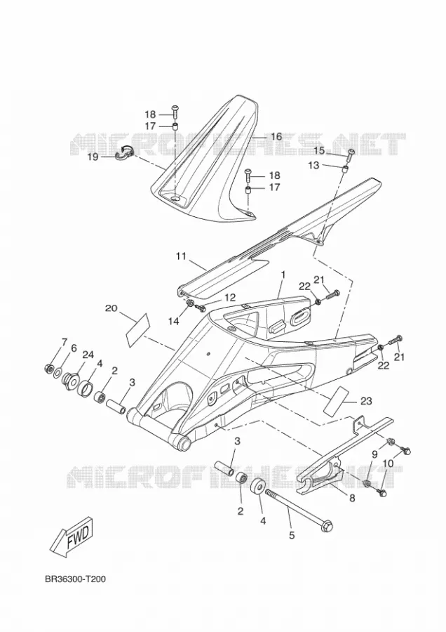SWINGARM Yamaha MOTO 125 2018 R125  YZF-R125A