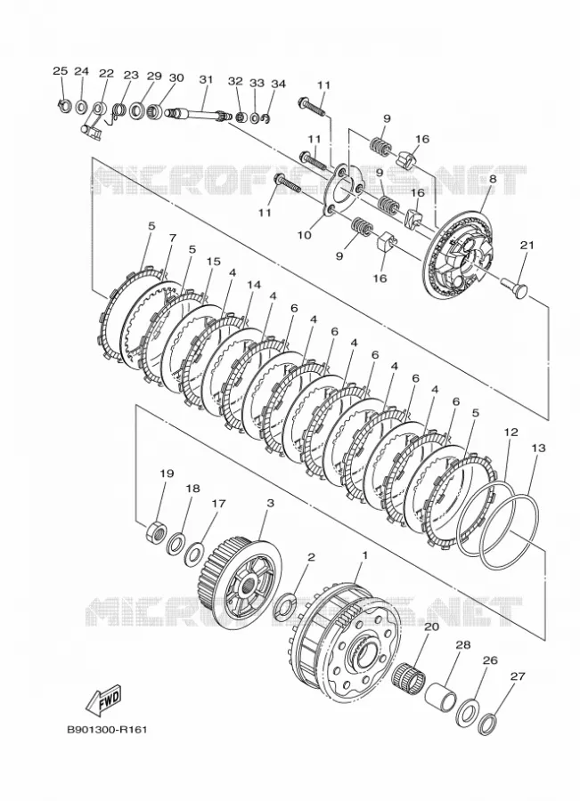 STARTER CLUTCH Yamaha MOTO 900 2018 MT  MTN850-A