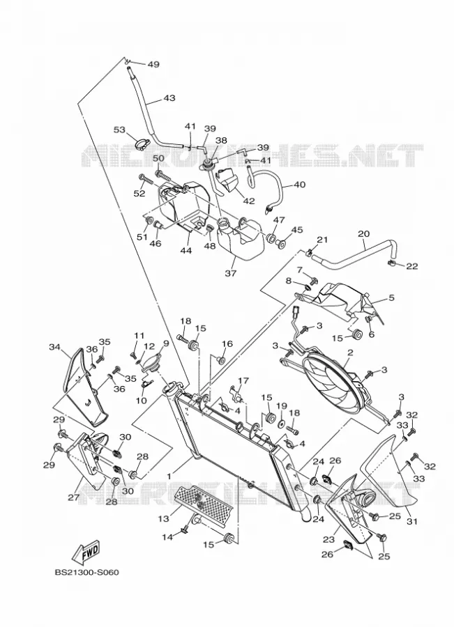 RADIATOR / HOSES Yamaha MOTO 900 2018 MT  MTN850-A