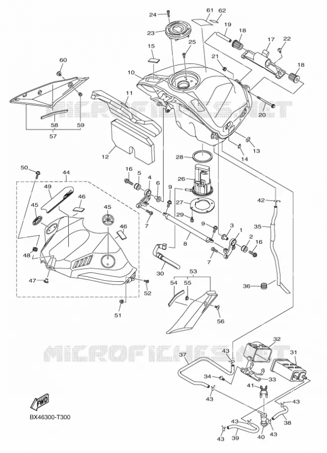 FUEL TANK Yamaha MOTO 1000 2018 R1  YZF-R1