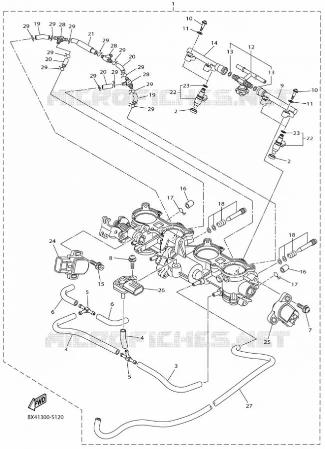 INTAKE 2 Yamaha MOTO 1000 2018 R1  YZF-R1