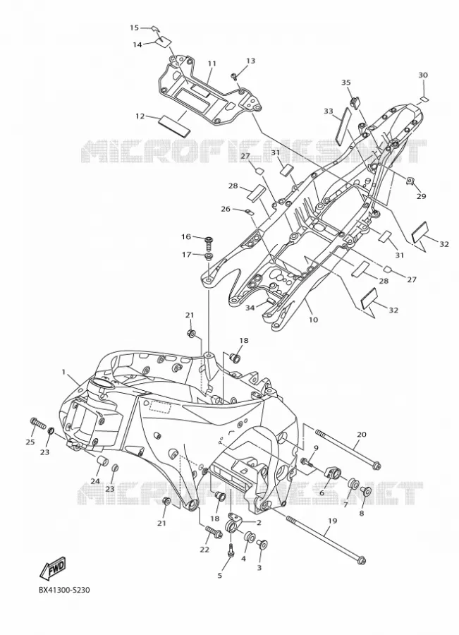 FRAME Yamaha MOTO 1000 2018 R1  YZF-R1