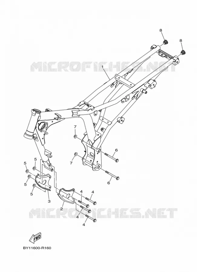 FRAME Yamaha MOTO 110 2018 CRUX  YD110-1