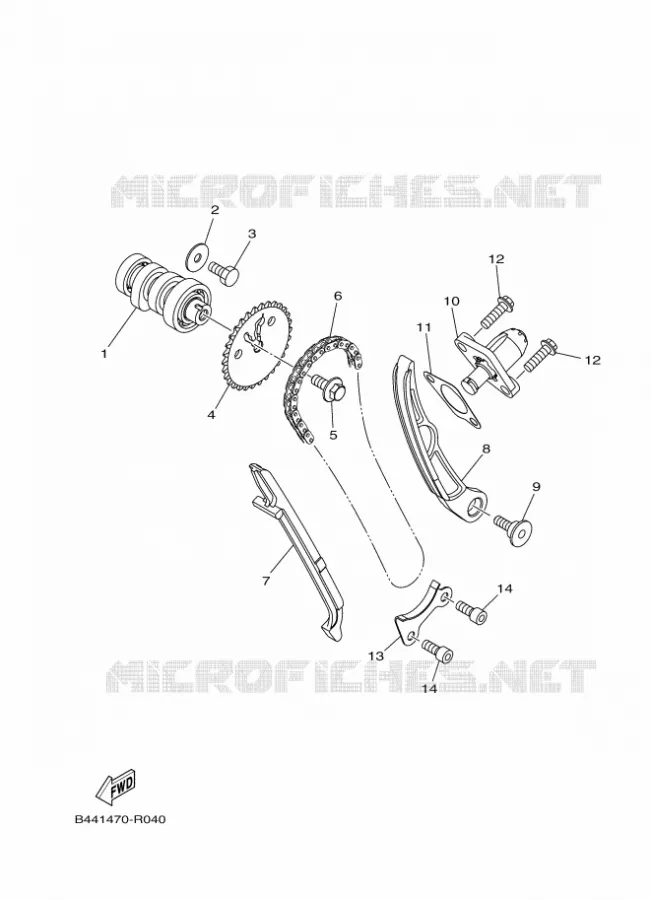 CAMSHAFT / TIMING CHAIN Yamaha MOTO 110 2018 CRUX  YD110-1