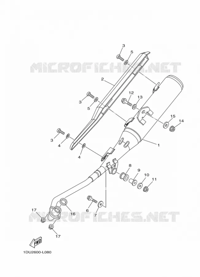 EXHAUST Yamaha SCOOTER 110 2018 CRYPTON  T110C