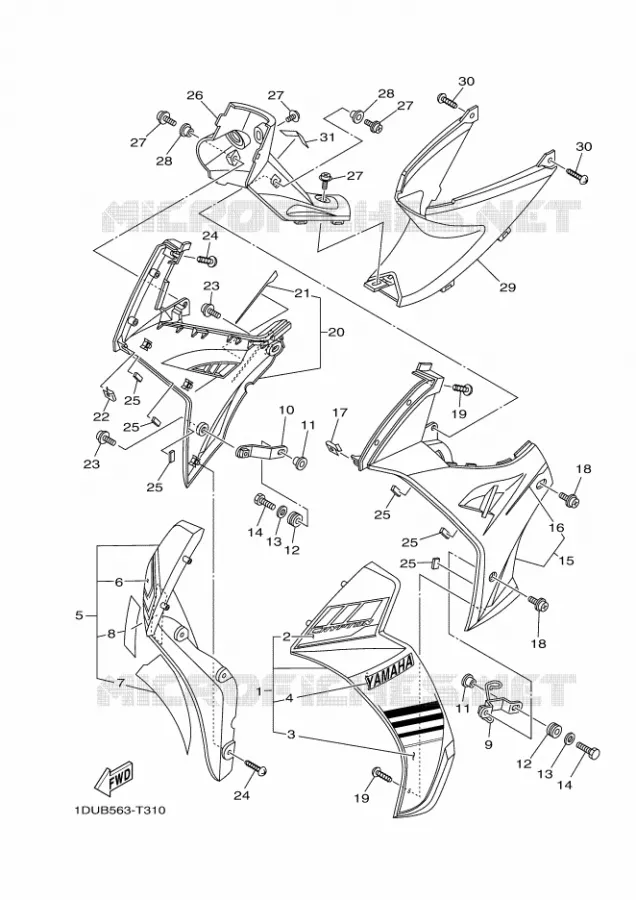 LEG SHIELD Yamaha SCOOTER 110 2018 CRYPTON  T110C