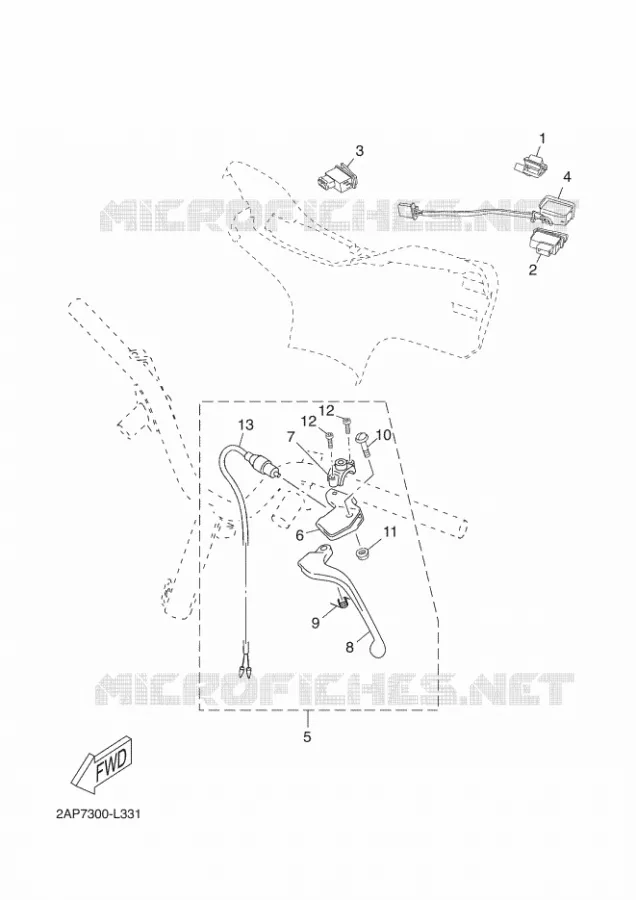SWITCH / LEVER Yamaha SCOOTER 50 2018 NEOS 4  YN50F